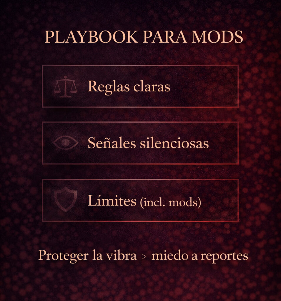 Playbook para moderadores: reglas claras, señales silenciosas y límites para proteger tu live